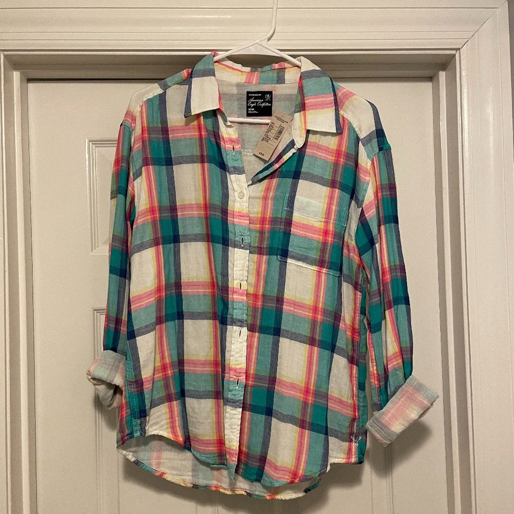 American Eagle Outfitters - Women's Medium - Button Up Soft Flannel NWT!